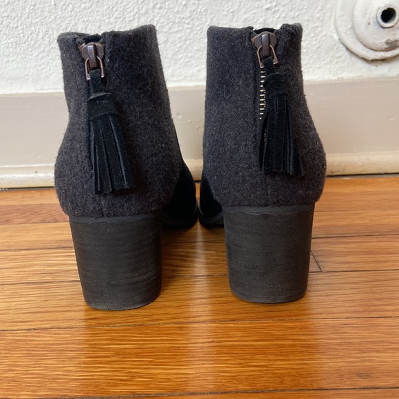 Suede and wool black/gray Toms ankle boots - Picture 3 of 3